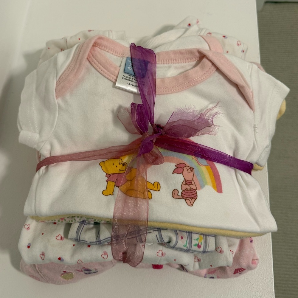 6 Item Bundle of Baby Onesies & Sleeper Sets for 12 Months